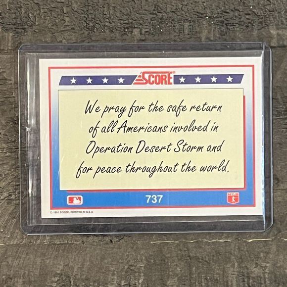 1991 Pro Set #NNO Santa Clause Card (2) + 1991 Score #737 American Flag Card (1) - Picture 8 of 8